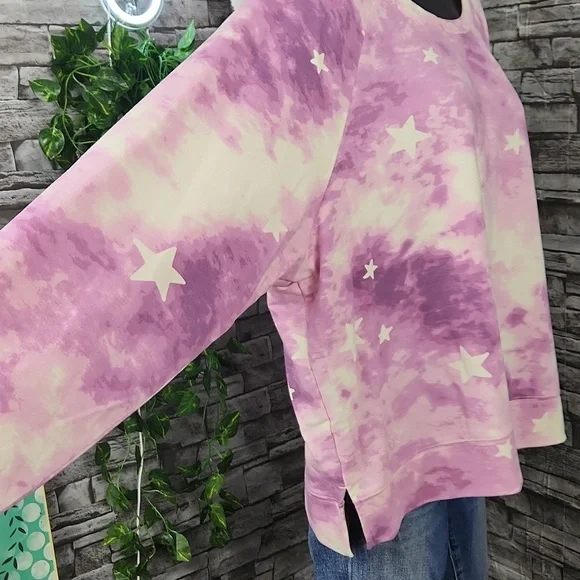 Wildfox Purple Tie Dye Star Sweatshirt -XXL - Picture 4 of 8